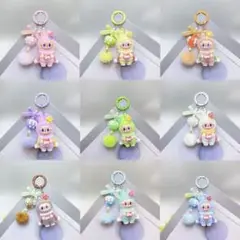 ラブブ　可愛いキーホルダー　グリーンとパープル2点セット【即日発送】