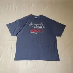 00's ギルダン　Tシャツ　2XL ネイビー　プリント　ゆったり　夏　セール