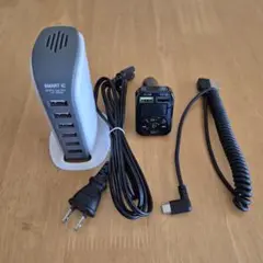 充電器6ポートタワー　トランスミッター　ケーブル