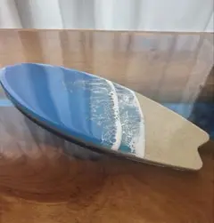 レジンアート海　サーフボード型　ブルー系　25cm