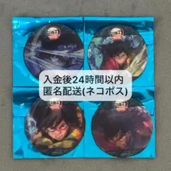鬼滅の刃 冨岡義勇 水の呼吸 ランダムアクションアニメーション 缶バッジ 4種