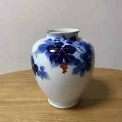 深川製磁　有田焼　花瓶　葡萄　金彩　高さ約20㎝