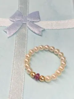 K18/リンデンスター パールリング