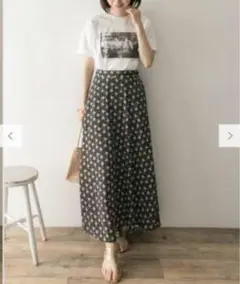 URBAN RESEARCH フラワープリントマキシスカート