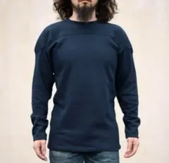 BONCOURA Foot Ball Knit Tee navy ボンクラ