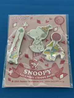 【限定品】スヌーピー ピンバッジ 3個セット　　2015年製