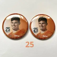 ☆清水エスパルス25マテウスブルネッティ選手【シークレット】缶バッジ　２個