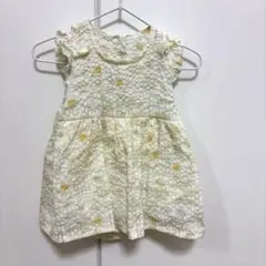 花柄フリルノースリーブ　ロンパース　70 conoco