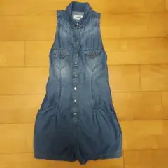 DIESEL デニムノースリーブサロペット
