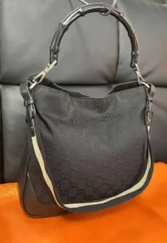 Gucciグッチ ショルダーバッグ 2wayキャンバス バンブー シェリーライン