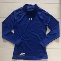 Under Armour 青 ハイネック 長袖シャツ YXL