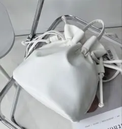 AS KNOW AS plus エコレザー巾着バッグ