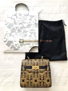 《博物館所蔵品》定価11万/袋付 INDEN-YA 印傳フォーマルハンドバッグ