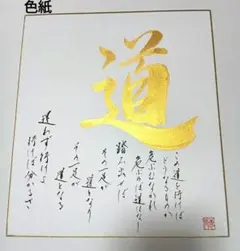 （J-55）色紙　 道　アントニオ猪木　格言　名言　書道　夢　作品