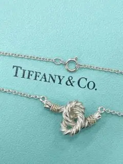 【TIFFANYu0026Co.】ツイスト ノット コンビ ネックレス 925 750