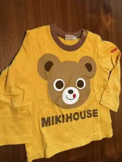 MIKIHOUSE クマの顔プリント 長袖カットソー 90