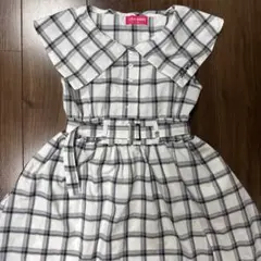 【美品】LOVE RABBY チェック柄ノースリーブワンピース 150