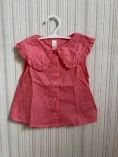 フリル付きピンクシャツ 95cm