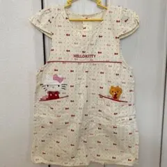 ハローキティ キッズエプロン クリーム色