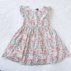 【極美品】bebe ベベ リバティ ワンピース ポピーアンドデイジー 100cm