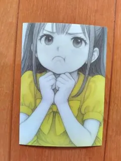 美少女イラスト アニメ風ちょっとプンプン 黄色い服 ⑦