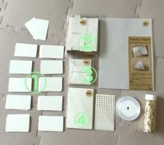 結婚式　ペーパーアイテム　金箔　パールシール　セット