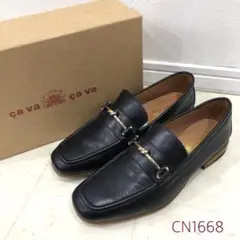 cava cava サヴァサヴァ ローヒール ビット ローファー ブラック