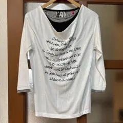 BeauMere メッセージプリント 七分袖カットソー M