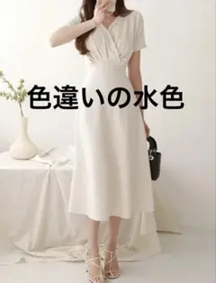 DHOLIC 半袖ワンピース 水色