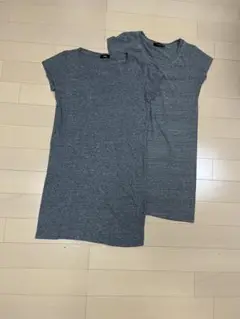 【2枚セット】　CAL.Berries グレー 半袖　ミニワンピース