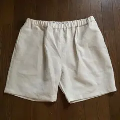 MUJLabo 風を通す汚れが落ちやすいショートパンツ　XLアイボリー