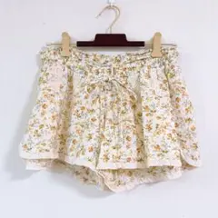 デュカ　ショートパンツ　花柄　ルームウェア　F
