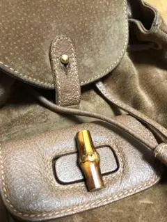 GUCCI バンブーミニリュック スエード