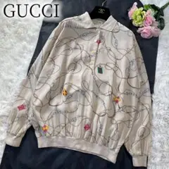 希少✨OLD GUCCI vintage スカーフ柄 シルク100% ブラウス