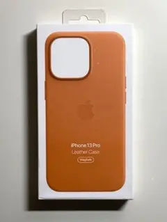 【新品】純正 iPhone 13 Pro レザーケース・ゴールデンブラウン①
