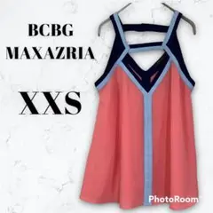 BCBGMAXAZRIA◆配色デザインシフォンフレアタンクトップ◆M826