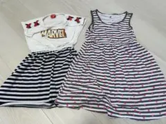 女の子 130 ワンピース 2点セット MARVEL