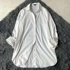 Theory セオリー スキッパーデザイン ロングシャツ ホワイト 長袖 P