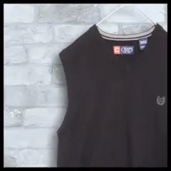 チャップス Vネック ジレ ニットベスト S ブラック