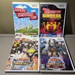 24時間以内発送　Wiiソフトまとめ売り　4本セット　ジョイサウンド　ナルト