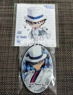 名探偵コナン　中国限定　永遠の一瞬　怪盗キッド　楕円缶バッジ　ステッカー