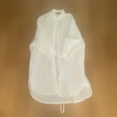 ミズイロインド　白ロングシャツ　コットン100