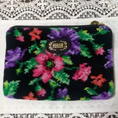 FELLER 花柄ポーチ 約22cm x 15cm