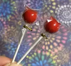 赤いロリポップキャンディー 2個セット