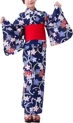 [遊楽庵] 子供 セパレート 浴衣 130 浴衣単品 0603