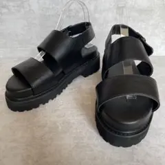 未使用級✨LOOSE 厚底 レザー サンダル メンズ M 黒 ハイソール