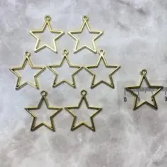 No.038 星　（8個） チャーム　ハンドメイド素材　素材　パーツ