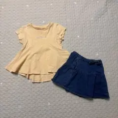 プティマイン　エニィファム　女の子　子供　100 Tシャツ　キュロット