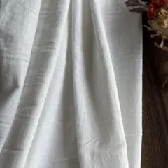 ラスト❣️綿麻ワッシャー生地 オフ白 柔らか 幅140×320cm