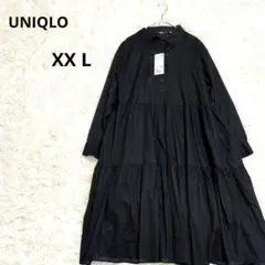 新品‼️ 3 L UNIQLOコットンティアードミニワンピース7分袖大きいサイズ